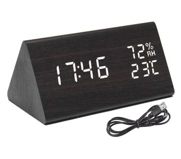 Vækkeur med Termometer & Hygrometer