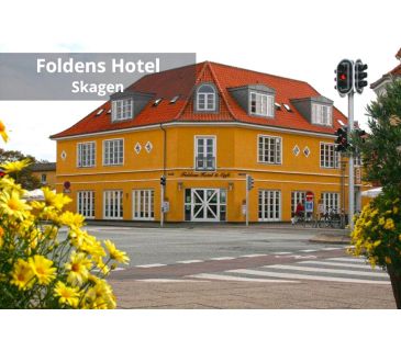 1 overnatning på Foldens Hotel i dobbeltværelse for 2 personer samt 2 retters aftenmenu