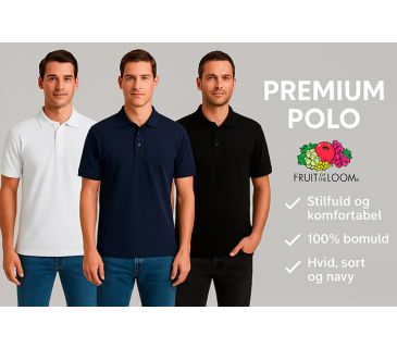 Premium Polo fra Fruit of the Loom