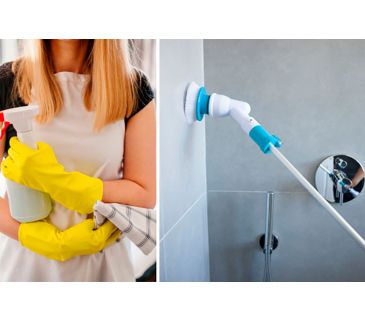 Trådløs Skrubbebørste på Stang med Tilbehør