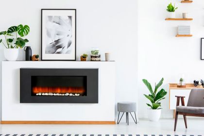 Elektrisk Pejs med Varme og flammeeffekt